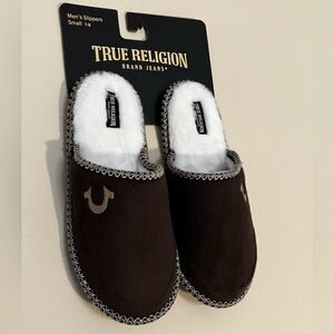 True Religion Men's Brown Slipper House Shoes Size 7-8